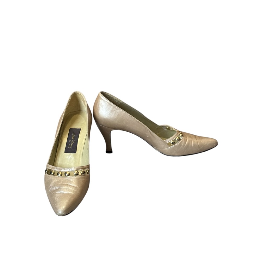 Sesto Meucci‎ Vintage Nude Studded Pumps Size 8
